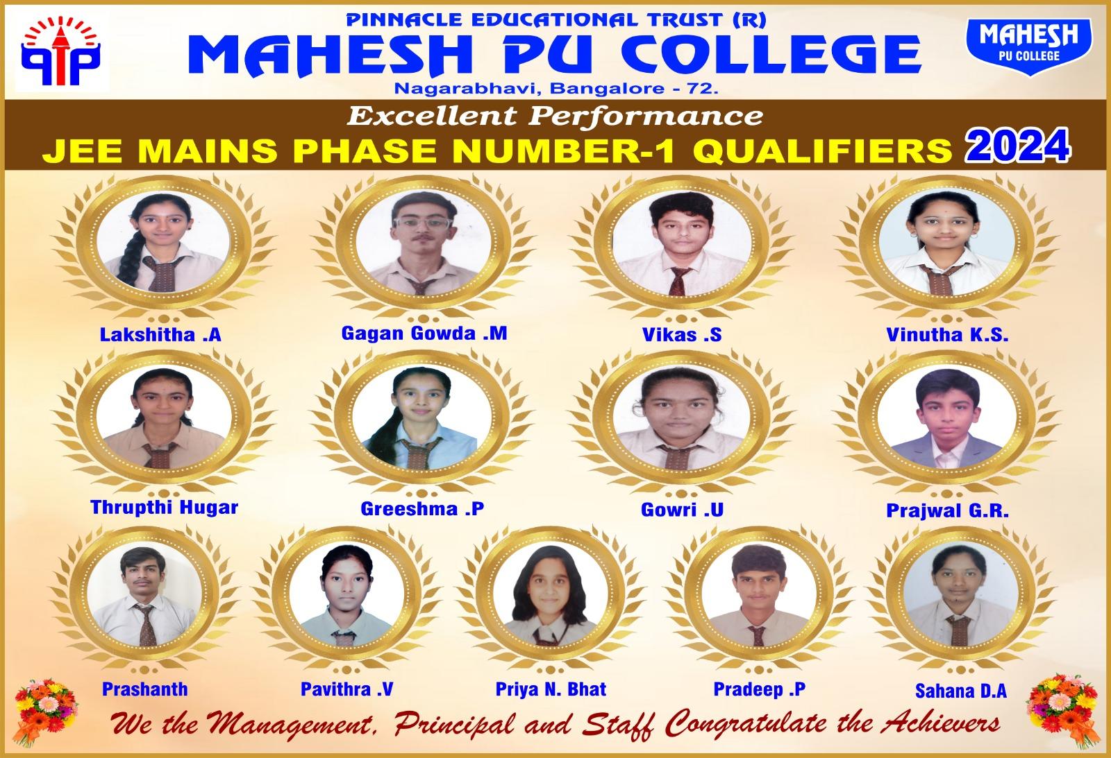 JEE MAINS QUALIFIERS-2024